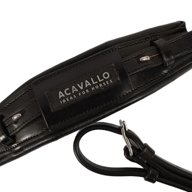 Muserolle Acavallo en cuir pour Hackamore Noir