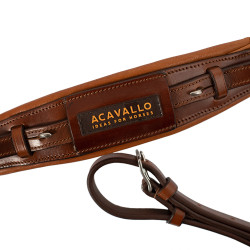 Muserolle Acavallo en cuir pour Hackamore Cognac Marron Muserolle Acavallo en cuir pour Hackamore Cognac Marron