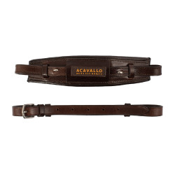 Muserolle Acavallo en cuir pour Hackamore Marron foncé Muserolle Acavallo en cuir pour Hackamore Marron foncé