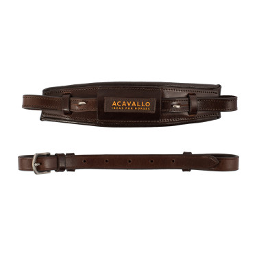 Muserolle Acavallo en cuir pour Hackamore Marron foncé Muserolle Acavallo en cuir pour Hackamore Marron foncé