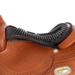 Couvre siège Acavallo Ortho-Coccyx Western Gel Hexagonal Dri-Lex 20mm Marron Couvre siège Acavallo Ortho-Coccyx Western Gel Hexagonal Dri-Lex 20mm Marron