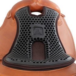 Couvre siège Acavallo Ortho-Coccyx Western Gel Hexagonal Dri-Lex 20mm Marron Couvre siège Acavallo Ortho-Coccyx Western Gel Hexagonal Dri-Lex 20mm Marron