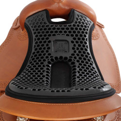 Couvre siège Acavallo Ortho-Coccyx Western Gel Hexagonal Dri-Lex 20mm Noir