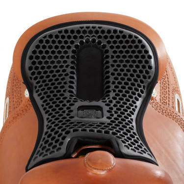 Couvre siège Acavallo Ortho-Coccyx Western Gel Hexagonal Dri-Lex 20mm Noir