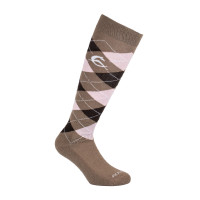 Chaussettes Acavallo en Coton avec Strass Marron / rose / strass marron Chaussettes Acavallo en Coton avec Strass Marron / rose / strass marron