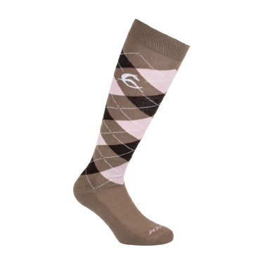 Chaussettes Acavallo en Coton avec Strass Marron / rose / strass marron
