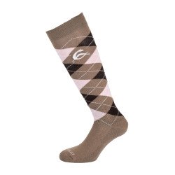 Chaussettes Acavallo en Coton avec Strass Marron / rose / strass marron