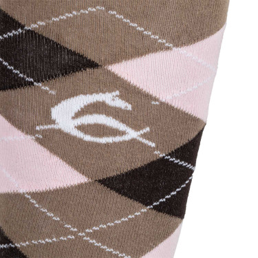 Chaussettes Acavallo en Coton avec Strass Marron / rose / strass marron