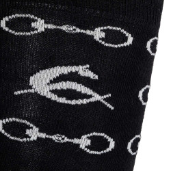 Chaussettes mi-mollet en coton Acavallo Noir