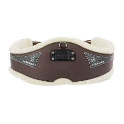 Sangle Anatomique Acavallo Gel & Pvc Doublure En Laine Amovible Marron foncé