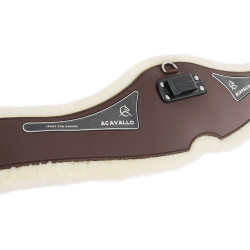 Sangle Anatomique Acavallo Gel & Pvc Doublure En Laine Amovible Marron foncé