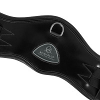 Sangle courte anatomique en cuir Acavallo Noir