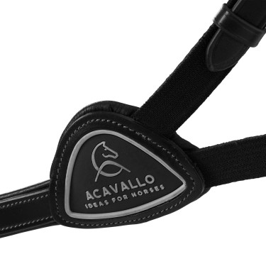 Collier de chasse martingale Acavallo en cuir 5 points Collier de chasse martingale Acavallo en cuir 5 points