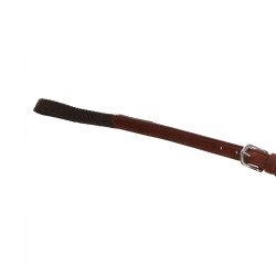 Collier de chasse martingale Acavallo en cuir 5 points Cognac Marron