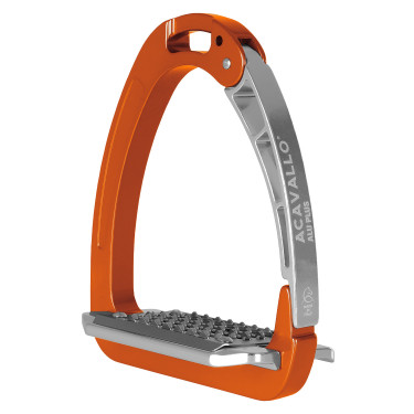 Étriers en aluminium Acavallo Arena Aluplus Orange