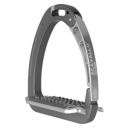 Étriers en aluminium Acavallo Arena Aluplus Titane Gris