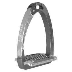 Étriers en aluminium Acavallo Arena Aluplus Titane Gris