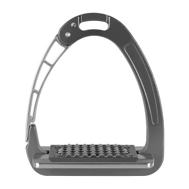 Étriers en aluminium Acavallo Arena Aluplus Titane Gris