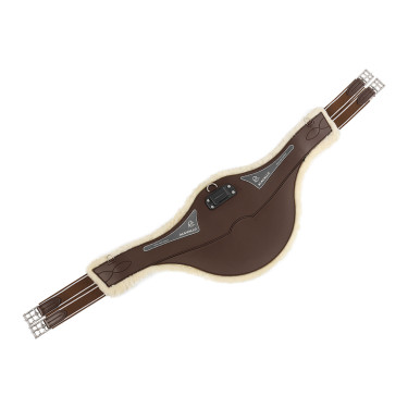 Sangle bavette Acavallo Gel & Pvc Doublure amovible en laine Marron foncé