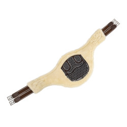 Sangle bavette Acavallo Gel & Pvc Doublure amovible en laine Marron foncé