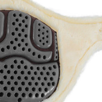 Sangle bavette Acavallo Gel & Pvc Doublure amovible en laine Marron foncé