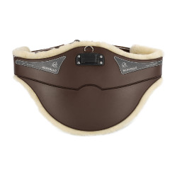 Sangle bavette Acavallo Gel & Pvc Doublure amovible en laine Marron foncé