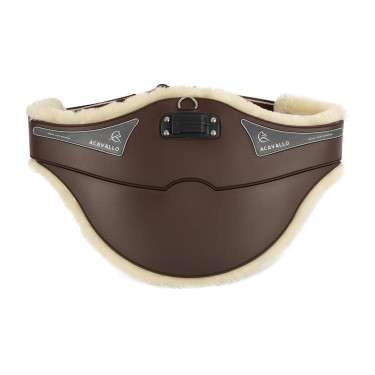 Sangle bavette Acavallo Gel & Pvc Doublure amovible en laine Marron foncé