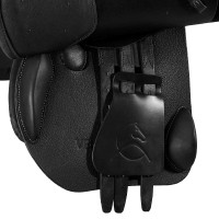 Selle d'obstacle en cuir Acavallo Veneziano Noir