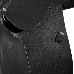 Selle d'obstacle en cuir Acavallo Veneziano Noir
