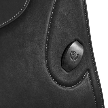 Selle d'obstacle en cuir Acavallo Botticelli Noir