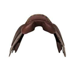 Selle d'obstacle en cuir Acavallo Botticelli Marron foncé