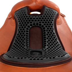 Couvre siège Acavallo Ortho-Pubis Western Gel hexagonal 20 mm Drylex Marron