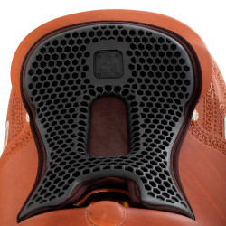 Couvre siège Acavallo Ortho-Pubis Western Gel hexagonal 20 mm Drylex Marron