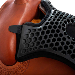 Couvre siège Acavallo Ortho-Pubis Western Gel hexagonal 20 mm Drylex Noir Couvre siège Acavallo Ortho-Pubis Western Gel hexagonal 20 mm Drylex Noir