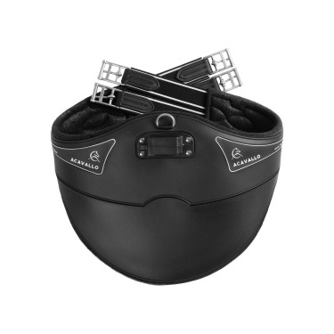 Sangle bavette courte Acavallo Gel & PVC Noir