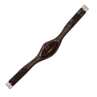 Sangle anatomique obstacle en cuir souple Acavallo Noir