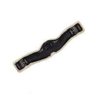 Sangle courte en gel et PVC avec boucles inox et laine écologique Acavallo Noir