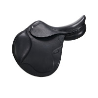 Selle obstacle en cuir double Meredith Equestro Noir