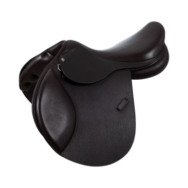 Selle obstacle en cuir français martelé Supreme Evolution Equestro Noir