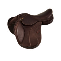 Selle obstacle Modigliani avec panneaux en latex Acavallo Marron foncé Selle obstacle Modigliani avec panneaux en latex Acavallo Marron foncé