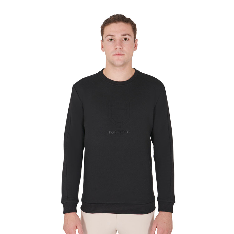 Sweat d'hiver homme avec col rond en coton Equestro