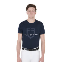 T-shirt ajusté avec logo sur la poitrine homme Equestro Marine Bleu marine T-shirt ajusté avec logo sur la poitrine homme Equestro Marine Bleu marine