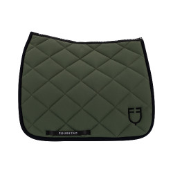 Tapis de dressage en tissu technique édition Black Line Equestro Vert foncé / noir
