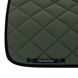 Tapis de dressage en tissu technique édition Black Line Equestro Vert foncé / noir