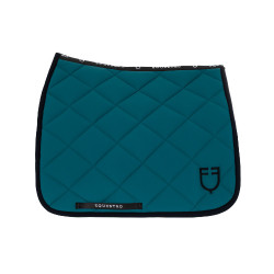 Tapis de dressage en tissu technique édition Black Line Equestro Pétrol Bleu
