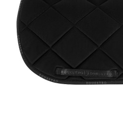 Tapis de dressage en tissu technique avec logo GP Equestro Noir / noir