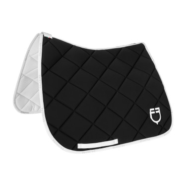 Tapis de dressage en tissu technique avec logo GP Equestro Noir / blanc Tapis de dressage en tissu technique avec logo GP Equestro Noir / blanc