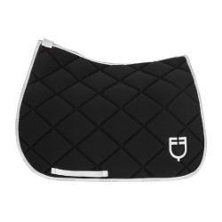 Tapis de dressage en tissu technique avec logo GP Equestro Noir / blanc Tapis de dressage en tissu technique avec logo GP Equestro Noir / blanc