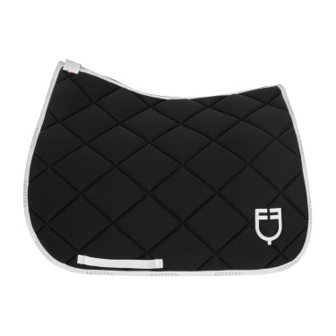 Tapis de dressage en tissu technique avec logo GP Equestro Noir / blanc Tapis de dressage en tissu technique avec logo GP Equestro Noir / blanc