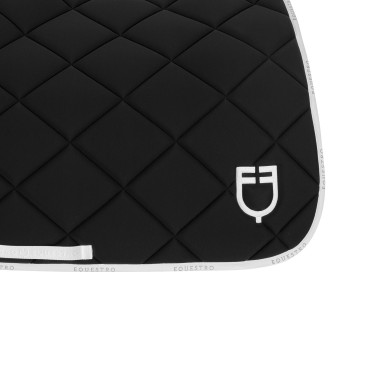 Tapis de dressage en tissu technique avec logo GP Equestro Noir / blanc Tapis de dressage en tissu technique avec logo GP Equestro Noir / blanc